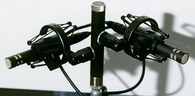 Mic setup - spread top front view